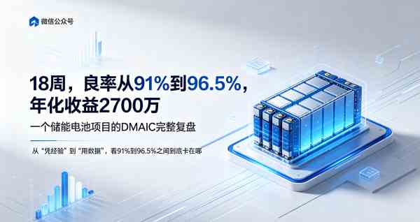 六西格玛项目案例, DMAIC落地实录, 储能电池良率提升, 化成车间工艺优化, 六西格玛制造业应用